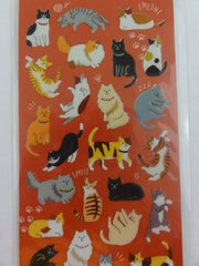 Cute Kawaii Mind Wave Cat Sticker Sheet - for Journal Planner Craft Organizer Scrapbook Notebook