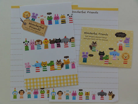 Cute Kawaii Kamio Wonderful Friends Animal Mini Letter Sets