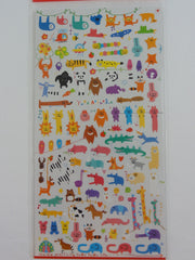 Cute Kawaii Mind Wave Animal Safari Wild Zoo Sticker Sheet - for Journal Planner Craft
