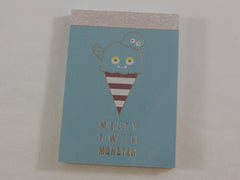 Cute Kawaii Kamio Ice Cream Melty Twin Monster Mini Notepad / Memo Pad - Stationery Designer Paper Collection