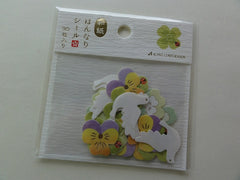 Cute Kawaii Japan Special Bird Clover Flake Stickers Sack