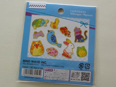 Cute Kawaii Mind Wave Animals Flake Stickers Sack