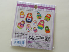 z Cute Kawaii Mind Wave Matryoshka Doll Flake Stickers Sack