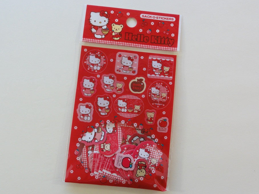 Cute Kawaii Sanrio Hello Kitty Sack-O-Stickers Flake Sticker Sack - Vintage Collectible
