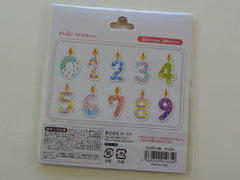Cute Kawaii Q-Lia Number Birthday Candles Sticker Flakes Sack