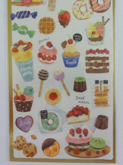 Cute Kawaii Mind Wave Weekend Market Series - Cupcakes Crepe Cake Pretzel Strawberry Sweet Sticker Sheet - for Journal Planner Craft