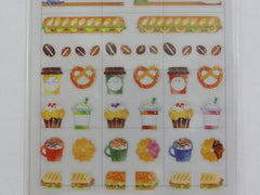 Cute Kawaii Mind Wave Schedule Sticker Sheet - Breakfast Lunch Healthy Food Sandwich Coffee - for Journal Planner Craft Scrapbook Organizer Calendar Notebook