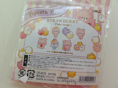 z Cute Kawaii Crux Popcorn Bear Flake Stickers Sack - Strawberry