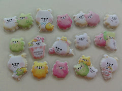 z Cute Kawaii Crux Popcorn Bear Flake Stickers Sack - Butter