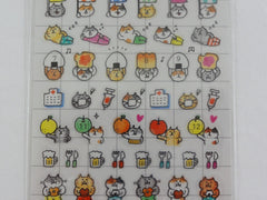 Cute Kawaii Mind Wave Cat Schedule Sticker Sheet - for Journal Planner Craft Organizer