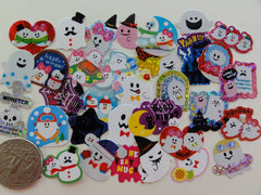 Cute Kawaii Ghost / Halloween Flake Sack Stickers - 35 pcs