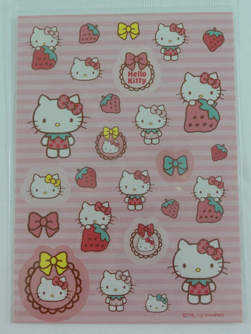 Cute Kawaii Sanrio Hello Kitty Strawberry Sticker Sheet - 2012