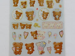 Cute Kawaii San-X Korilakkuma Chairoikoguma Happy Ice Cream Sticker Sheet 2019 - A - for Planner Journal Scrapbook Craft