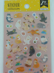 Cute Kawaii Daiso Cat Kitten Sticker Sheet - 2 sheets - for Journal Planner Craft Organizer