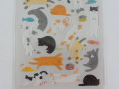 Cute Kawaii Daiso Cat Kitten Sticker Sheet - 2 sheets - for Journal Planner Craft Organizer