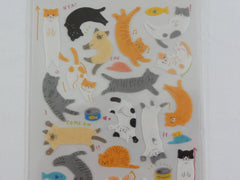 Cute Kawaii Daiso Cat Kitten Sticker Sheet - 2 sheets - for Journal Planner Craft Organizer