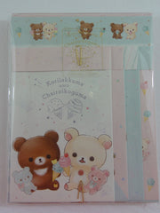 Cute Kawaii San-X Korilakkuma Chairoikoguma Ice Cream Rilakkuma Letter Set Pack - Stationery Writing Paper Envelope Penpal