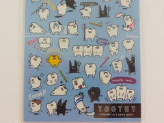 Cute Kawaii Mind Wave Tooth Dentist Clean Sticker Sheet - for Journal Planner Craft Organizer