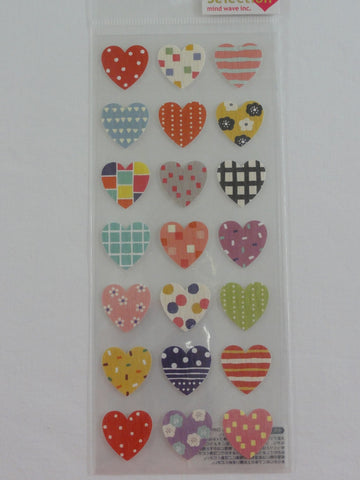 Cute Kawaii Mind Wave Hearts Love Sticker Sheet - for Journal Planner Craft