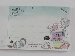 Cute Kawaii Q-Lia Have a Break Drink Bear Hedgehog Mini Notepad / Memo Pad - Stationery Design Writing Collection