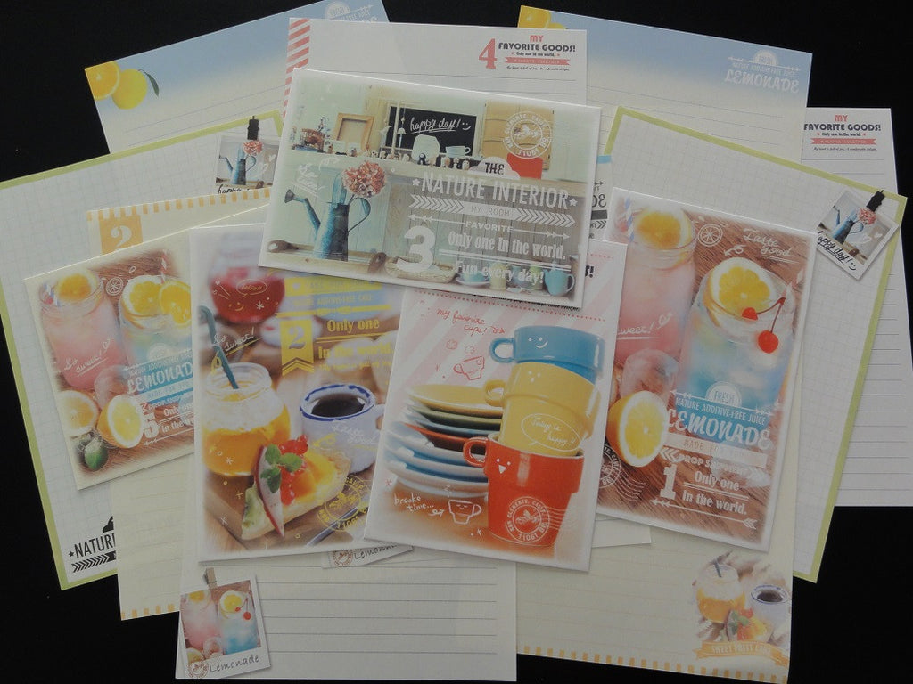 Kawaii Cute Kamio Lemonade Nature Photo Style Letter Sets