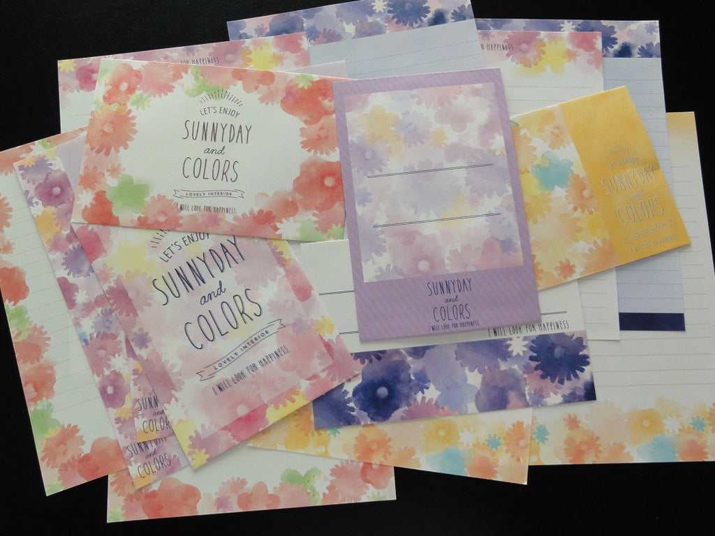 Kawaii Cute Q-Lia Sunny Days and Colors Flower Letter Sets