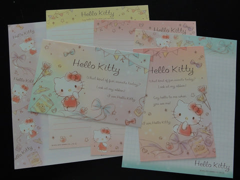 Hello Kitty Ribbon Candy Tea Heart Letter Sets - Writing Paper Envelope Stationery