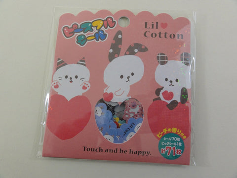 Cute Kawaii VHTF Mind Wave Lil Cotton Rabbit Bunny Stickers Flake Sack - Collectible