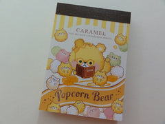 Cute Kawaii Crux Popcorn Bear Caramel Mini Notepad / Memo Pad