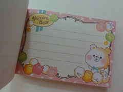 Cute Kawaii Crux Popcorn Bear Butter Mini Notepad / Memo Pad