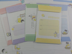 Cute Kawaii Crux Mugyutto Memory Bear Penguin Hamster Lemonade Stand Letter Sets - Stationery Writing Paper Envelope Penpal