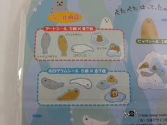 Cute Kawaii Naito Ocean Sea Animals Underwater Seal Theme Stickers Sack - C