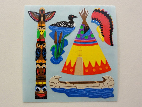 Sandylion Native American Sticker Sheet / Module - Vintage & Collectible
