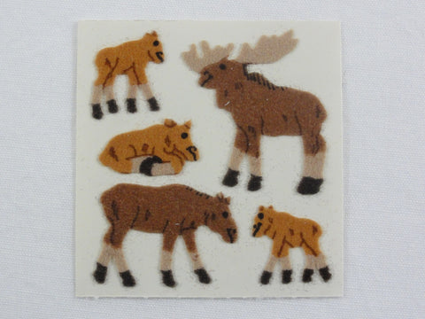 Sandylion Elk Fuzzy Sticker Sheet / Module - Vintage & Collectible