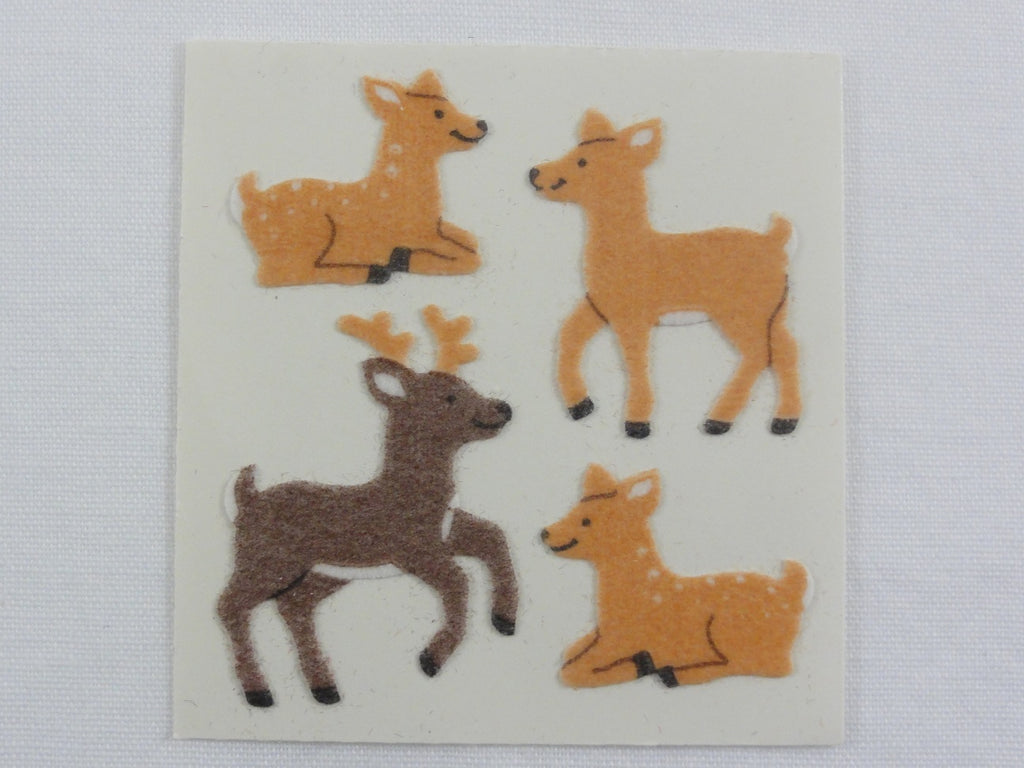 Sandylion Deer Fuzzy Sticker Sheet / Module - Vintage & Collectible