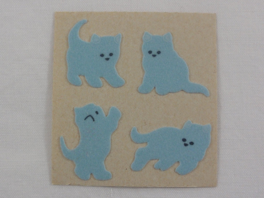 Sandylion Cat Fuzzy Sticker Sheet / Module - Vintage & Collectible