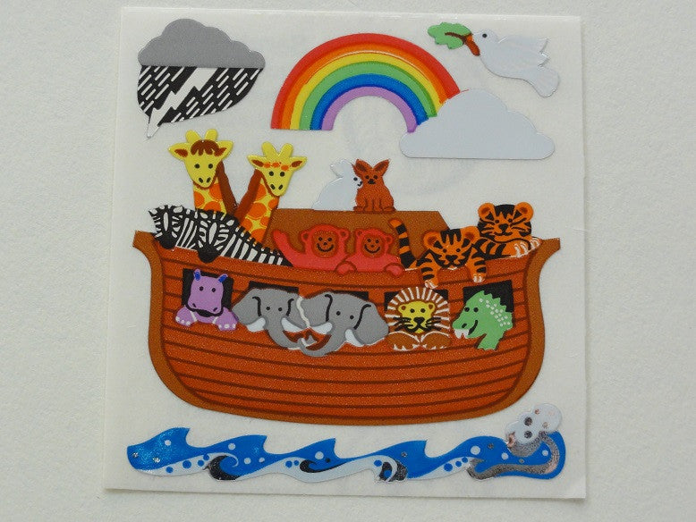 Sandylion Noah's Ark Mylar Foil Sticker Sheet / Module - Vintage & Collectible