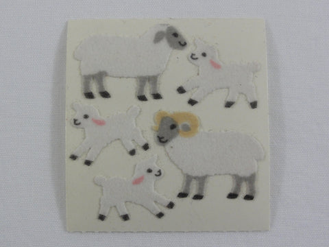 Sandylion Lamb Fuzzy Sticker Sheet / Module - Vintage & Collectible