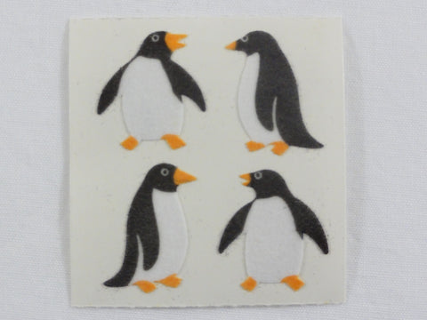 Sandylion Penguin Fuzzy Sticker Sheet / Module - Vintage & Collectible
