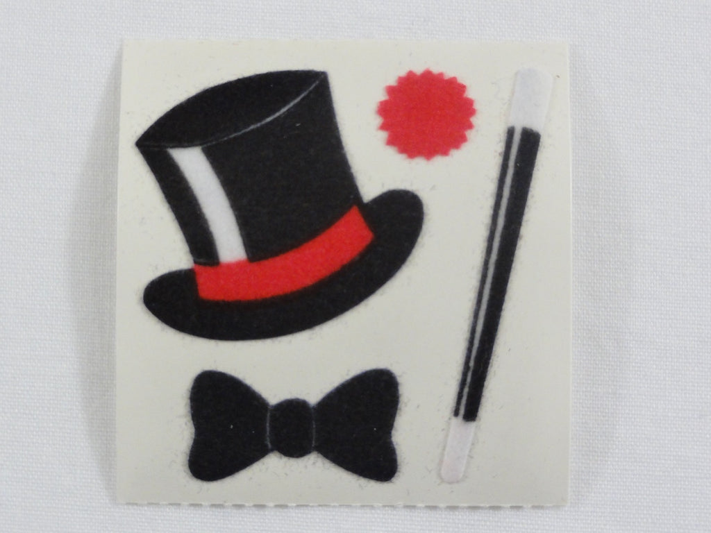 Sandylion Magician Hat Fuzzy Sticker Sheet / Module - Vintage & Collectible