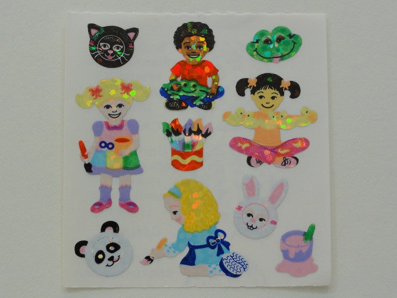 Sandylion Children Glitter Sticker Sheet / Module - Vintage & Collectible