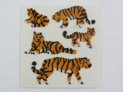 Sandylion Tiger Fuzzy Sticker Sheet / Module - Vintage & Collectible