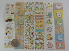 Cute Kawaii San-X Sumikko Gurashi Sticker Sheet - 6 strips - for Journal Planner Craft Stationery