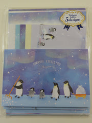 Cute Kawaii Mind Wave Penguin Starry Night Letter Set Pack - Stationery Writing Paper Envelope Pen Pal