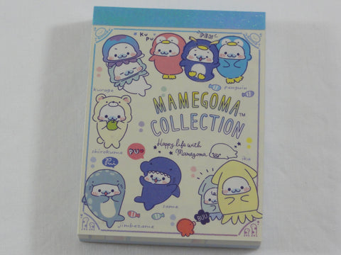 Kawaii Cute San-X Mamegoma Seal Mini Notepad / Memo Pad - G - Collectible HTF Stationery