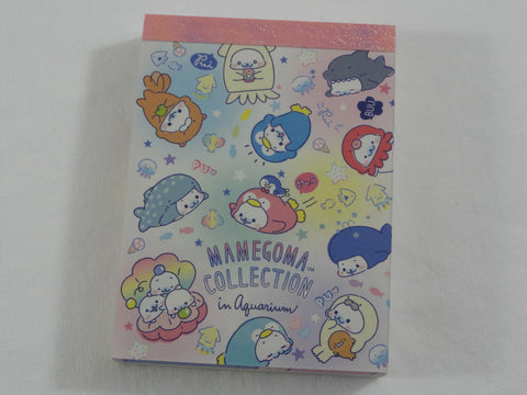 Kawaii Cute San-X Mamegoma Seal Mini Notepad / Memo Pad - H - Collectible HTF Stationery
