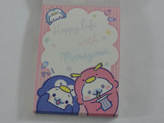 Kawaii Cute San-X Mamegoma Seal Mini Notepad / Memo Pad - H - Collectible HTF Stationery
