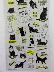 Cute Kawaii Mind Wave Fun Naughty Cat Sticker Sheet - for Journal Planner Craft Scrapbook Notebook Organizer