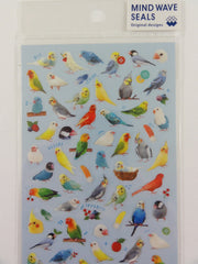 Cute Kawaii Mind Wave Birds Sticker Sheet - for Journal Planner Craft Scrapbook Notebook Organizer