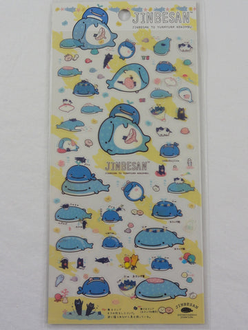 Cute Kawaii San-X Jinbesan Whale Sticker Sheet 2017 - F - for Planner Journal Scrapbook Craft